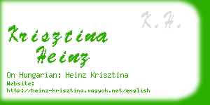 krisztina heinz business card